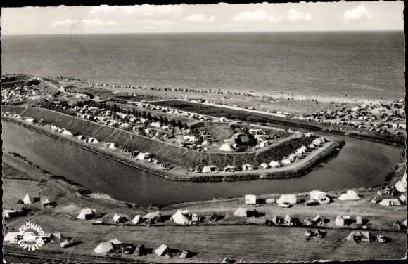PC Schillig Wangerland in Friesland, campsite, beach, aerial photo