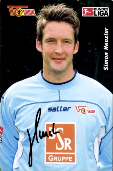 Autogrammkarte Fußballer Simon Henzler, 1. FC Union Berlin, Autogramm