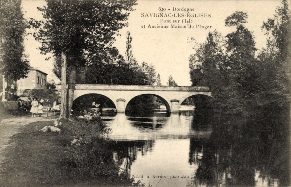 PC Savignac les Eglises Dordogne, Pont sur l'Isle, Old Maison du l'eager