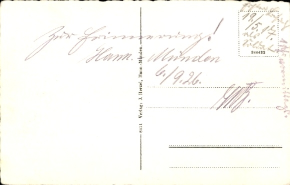 Postcard Hann. Münden in Lower Saxony, general view, Weserlied