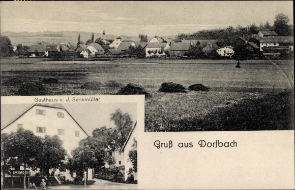 PC Dorfbach Ortenburg Lower Bavaria, general view, inn J. Senkmüller