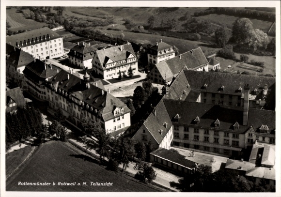 Ak Rottenmünster Rottweil am Neckar, Fliegeraufnahme