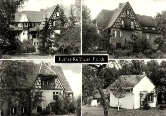Ak Ferch am Schwielowsee, herstellingsoord Luther-Rüsthaus, buitenaanzicht
