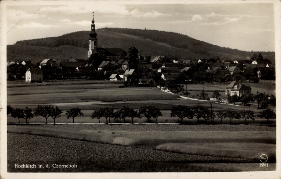 Ak Hochkirch in Sachsen, Panorama mit Czorneboh