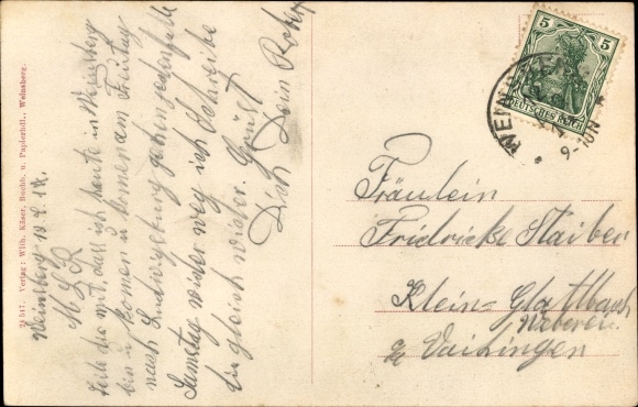 Postcard Weinsberg in the district of Heilbronn, view of the place with Weibertreu