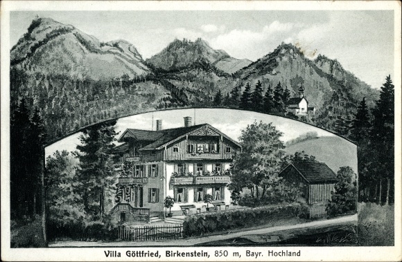 Artist PC Birkenstein Fischbachau in Upper Bavaria, Villa Göttfried, A. Thaler, mountains