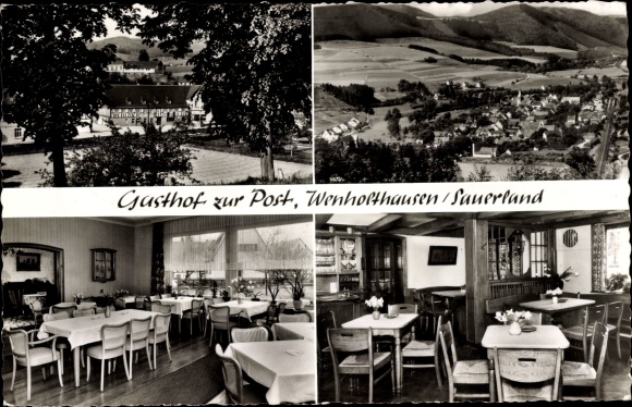 PC Wenholthausen Eslohe im Sauerland, Gasthof zur Post, interiors, panorama