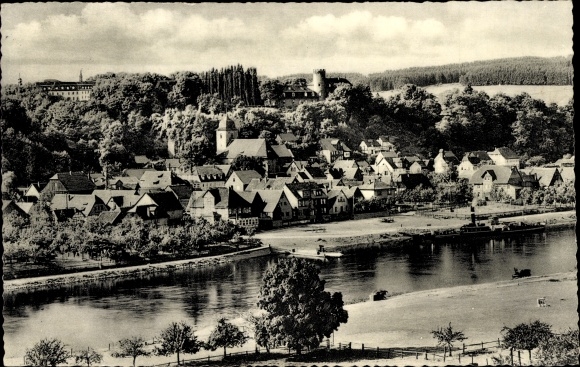 Postcard Manufacture Beverungen on the Weser, Benedictine abbey, castle