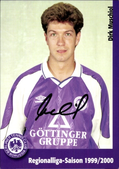 Autogrammkarte Fußballer Dirk Muschiol, Tennis Borussia Berlin, Autogramm