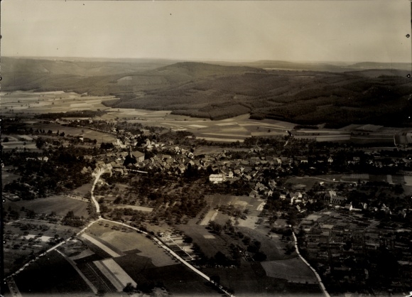 Postcard Beerfelden Oberzent in the Odenwald, view of Beerfelden in the Odenwald.