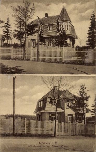 Ak Schöneck im Vogtland, Villenkolonie an der Kärrnerstraße