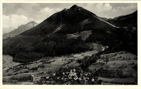 Postcard Litzldorf Bad Feilnbach in Upper Bavaria, aerial photograph