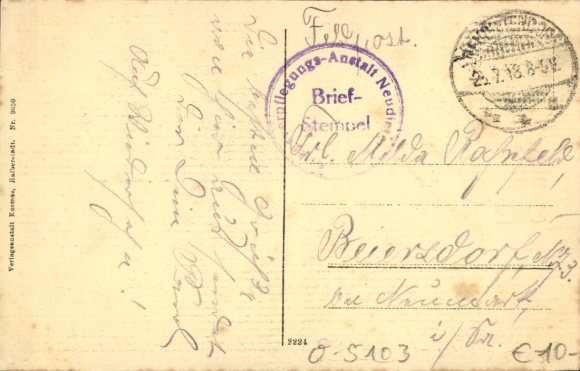 Postcard Neudietendorf in Thuringia, Castle Gleichen, Wachsenburg, Post Office, Sisters' House