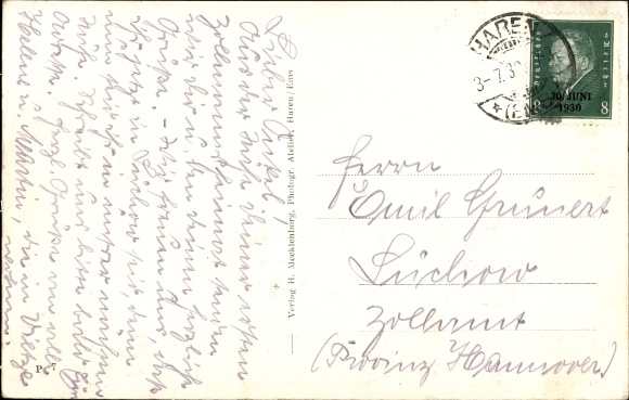 Song Postcard Haren on the Ems, Haren&#39;er song, ships on the river