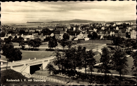Postcard Rodewisch im Vogtland Sachsen, Steinberg, panoramic view