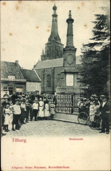 Ansichtkaart Tilburg Noord-Brabant Nederland, monument