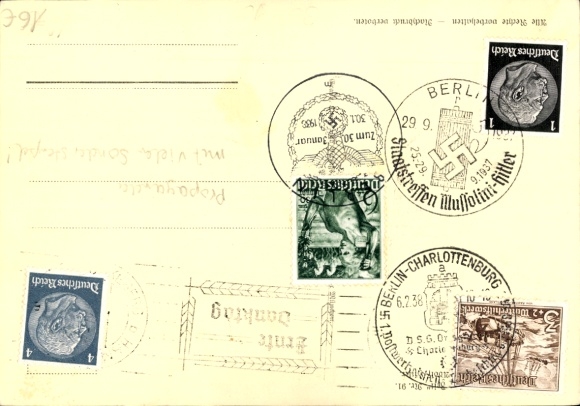 Postcard Führer and Reich Chancellor Adolf Hitler, Men of Time 91