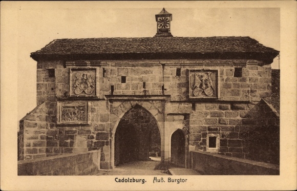 Ak Cadolzburg in Midden-Franken, buitenste kasteelpoort