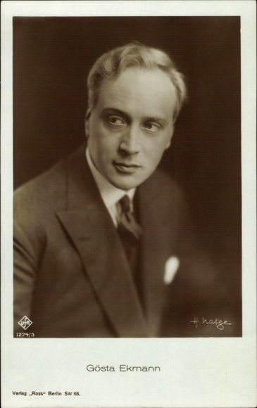 Ak Schauspieler Gösta Ekmann, Portrait