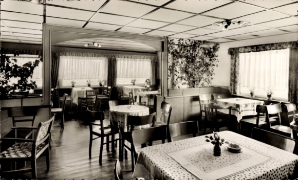 Ak Nordseebad Wangerooge Ostfriesland, Café Westend am Zeltplatz, Innenansicht, Inh. Alfred Metsch