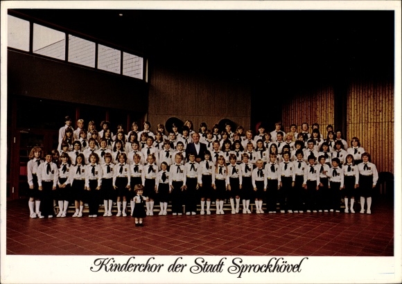 Postcard Sprockhövel in the Ruhr area, children&#39;s choir of the city, group picture