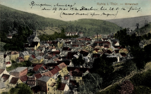 Ak Ruhla in Thüringen, Städtische Landschaft, Ruhla i. Thür., postkartentypisch, Fotografie