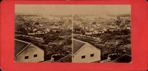 Stereo photo Semarang Java Indonesia, general view