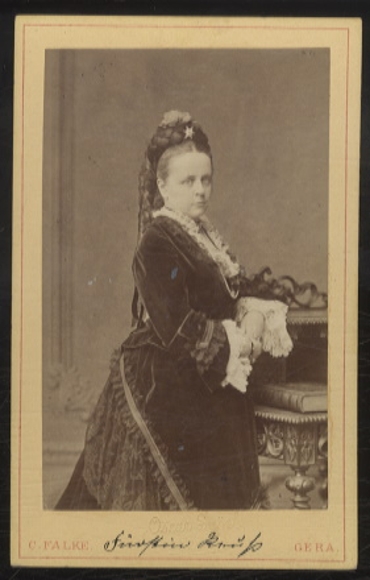 CdV portrait Princess Agnes of Reuss, née Prince of Württemberg, pseudonym Angelika Hohenstein