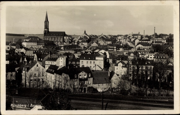 Ansichtkaart Münchberg in Opper-Franken Beieren, algemeen beeld