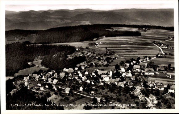 Ak Aichhalden im Schwarzwald, Fliegeraufnahme