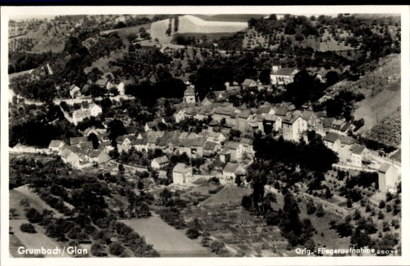 Ak Grumbach am Glan Landkreis Kusel Pfalz, Fliegeraufnahme