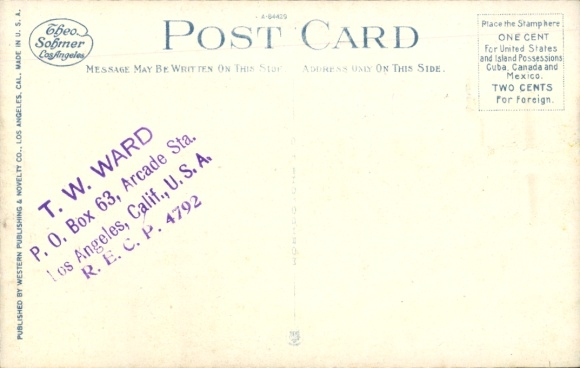 Postcard Los Angeles California USA, Newhall Pass, Aqueduct Spillway