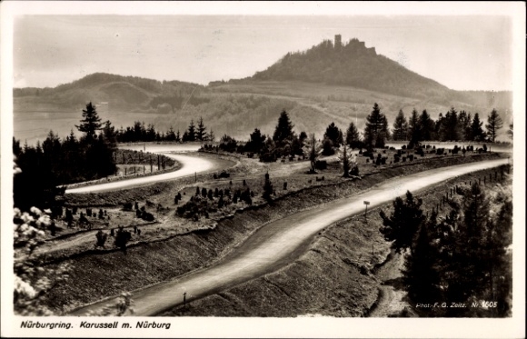 Postcard Nürburg in the Eifel, Nürburgring, carousel