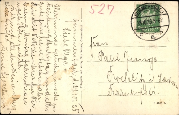 Postcard Gummersbach in the Oberberg district, villas