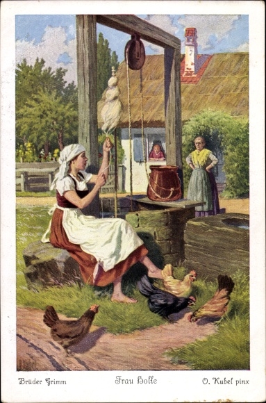 Artist PC Kubel, Otto, Frau Holle, Grimm Brothers Fairy Tales