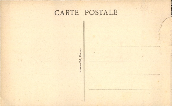 Postcard Dinan Côtes-d'Armor, archway, old castle Beaumanoir, city view, historical