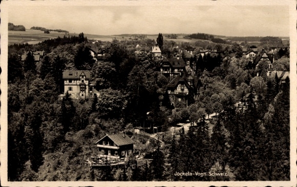 Postcard Jocketa Pöhl Vogtland, partial view