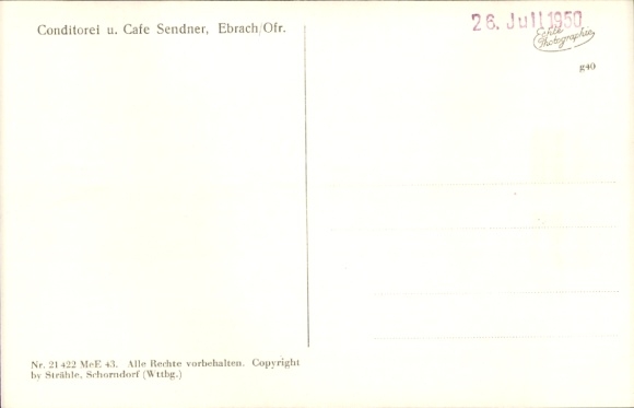 Postcard Ebrach in the Steigerwald Upper Franconia, aerial photograph