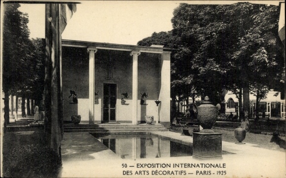Postcard Paris, International Exhibition of Decorative Arts 1925, Pavilion