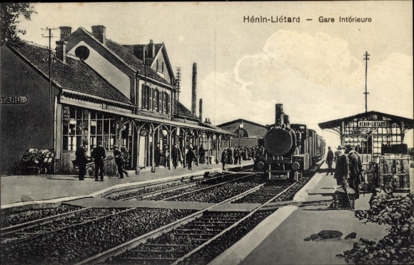 Postcard Hénin Liétard Hénin Beaumont Pas de Calais, La Gare