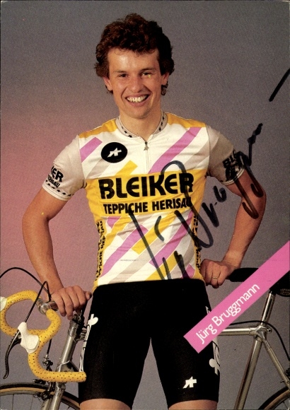 Autograph card cyclist Jürg Bruggmann, autograph