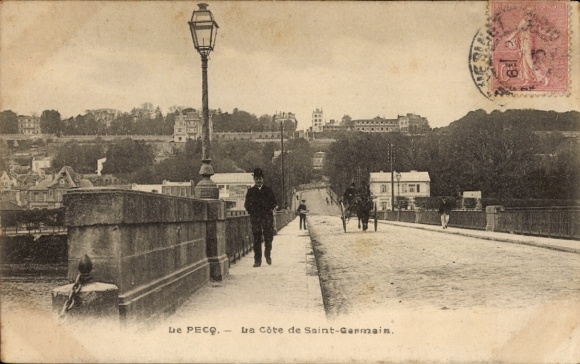 Postcard Le Pecq Yvelines, Côte de Saint Germain