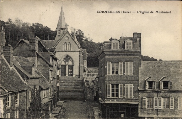 CPA Cormeilles Eure, Eglise de Montmirel