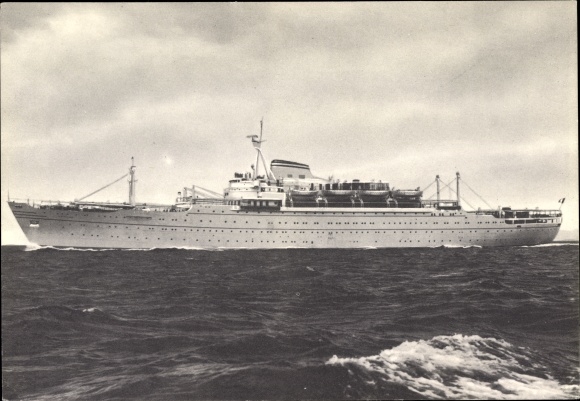 Ak Dampfschiff MV Asia, Lloyd Triestino, Italia Marittima