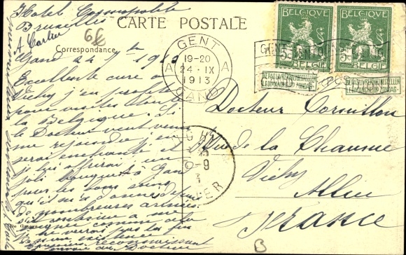 Postcard Gand Gent Ostflandern, International Exhibition 1913, The Court of Honor and the Basins
