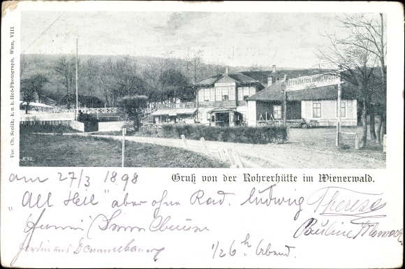 PC Vienna 17 Hernals Austria, restoration Rohrerhütte in the Vienna Woods