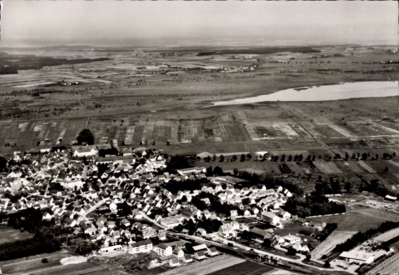 Ak Bad Buchau am Federsee Oberschwaben, Fliegeraufnahme