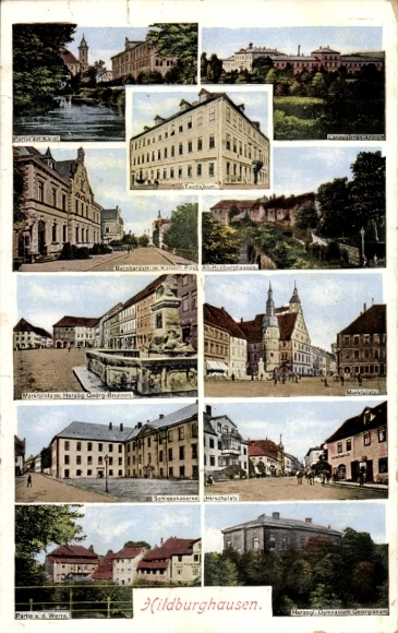 KP Hildburghausen w Turyngii, szczegółowe widoki, rynek, centrum techniczne