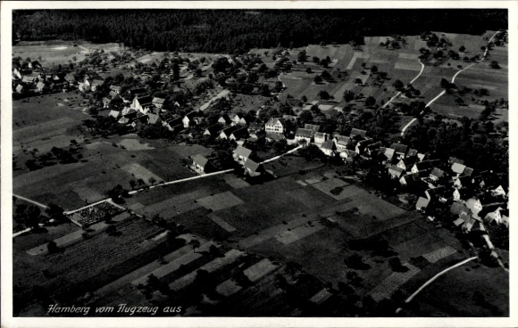 Postcard Hamberg Neuhausen in the Enzkreis Baden Württemberg, aerial photograph