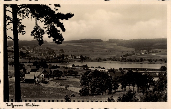 Postcard Malter Dippoldiswalde, Malter Dam, Panorama